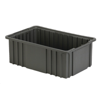 Contenant Divider Box, Poly&eacute;thyl&egrave;ne, 15,5" la x 9,9" p x 6" h, Gris Rideout Tool & Machine Inc.