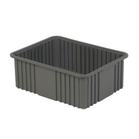 Contenant Divider Box, Poly&eacute;thyl&egrave;ne, 20,9" la x 15,9" p x 8" h, Gris Rideout Tool & Machine Inc.