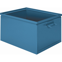 Steel Stacking Box, 7.5" W x 13" D x 6" H, Blue CA813 | Rideout Tool & Machine Inc.