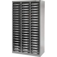 KPC-300 Parts Cabinet, Galvanized Steel, 60 Drawers, 21-3/10" x 10-2/5" x 36-9/10", Grey Rideout Tool & Machine Inc.