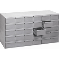 Casiers &agrave; tiroirs industriels, 30 tiroirs, 33-3/4" la x 17-1/4" p x 21-1/8" h, Gris Rideout Tool & Machine Inc.