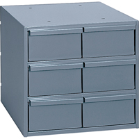Casiers &agrave; tiroirs industriels, 6 tiroirs, 11-3/4" la x 11-5/8" p x 10-7/8" h, Gris Rideout Tool & Machine Inc.