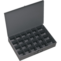 Boîtes &agrave; fond courb&eacute;, Acier, 24 compartiments, 13-3/8" la x 9-1/4" p, 2" h, Gris Rideout Tool & Machine Inc.