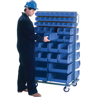 Double-Sided Mobile Bin Rack, Double-sided, 96 bins, 36" W x 24" D x 63" H Rideout Tool & Machine Inc.
