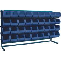 Louvered Rack with Bins, 36 Bins, 72" W x 15" D x 40" H Rideout Tool & Machine Inc.