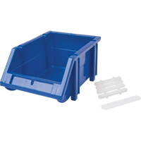 Stack & Hang Bin, 4-13/16" W x 3-3/16" H x 7-1/8" D, Blue Rideout Tool & Machine Inc.