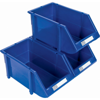 Stack & Hang Bin, 4-13/16" W x 3-3/16" H x 7-1/8" D, Blue Rideout Tool & Machine Inc.