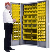 Deep-Door Combination Cabinet, 38" W x 24" D x 72" H, 36 Shelves CB445 | Rideout Tool & Machine Inc.