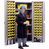 Deep-Door Combination Cabinet, 38" W x 24" D x 72" H, 4 Shelves CB448 | Rideout Tool & Machine Inc.