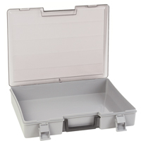Compartment Case, Plastic, 15-1/2" W x 11-3/4" D x 2-1/2" H, Grey Rideout Tool & Machine Inc.