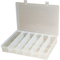Compact Polypropylene Compartment Cases, 11" W x 6-3/4" D x 1-3/4" H, 6 Compartments CB513 | Rideout Tool & Machine Inc.