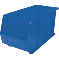 Bacs ultra empilable & suspendable, 8-1/4" la, 9" h x 18" p, Bleu CC287 | Rideout Tool & Machine Inc.