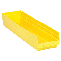 Bacs de rangement pour tablettes, 6-5/8" la x 4" H x 23-5/8" p, Jaune, Capacit&eacute; 50 lb Rideout Tool & Machine Inc.