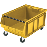 Mobile Giant Stacking Bin, 11-7/8" H x 18-3/8" W x 29" D, 150 lbs. Capacity, Yellow Rideout Tool & Machine Inc.