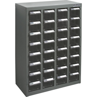 KPC-500 Parts Cabinet, Galvanized Steel, 32 Drawers, 18-1/10" x 8-7/10" x 25-3/5", Grey Rideout Tool & Machine Inc.