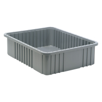 Contenants Divider Box, Plastique, 22,5" la x 17,5" p x 6" h, Gris Rideout Tool & Machine Inc.