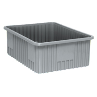 Contenants Divider Box, Plastique, 22,5" la x 17,5" p x 8" h, Gris Rideout Tool & Machine Inc.