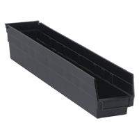 Bac pour &eacute;tag&egrave;re &eacute;conomique, 4-1/8" la, 4" h x 23-5/8" p, Noir Rideout Tool & Machine Inc.