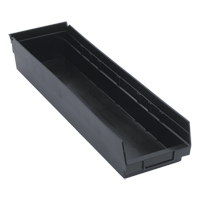 Bac pour &eacute;tag&egrave;re &eacute;conomique, 6-5/8" la, 4" h x 23-5/8" p, Noir Rideout Tool & Machine Inc.