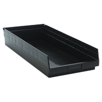 Bac pour &eacute;tag&egrave;re &eacute;conomique, 11-1/8" la x 4" H x 23-5/8" p, Noir, Capacit&eacute; 60 lb Rideout Tool & Machine Inc.
