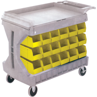 Pro Cart With Yellow Bins, Double-sided, 36 bins, 45-5/18" W x 24" D x 34-3/4" H CC832 | Rideout Tool & Machine Inc.