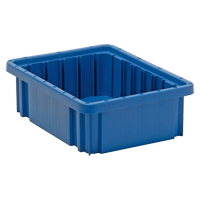 Divider Box&reg; Containers, Plastic, 10.9" W x 8.3" D x 3.5" H, Blue Rideout Tool & Machine Inc.