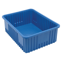 Contenants Divider Box, Plastique, 22,5" la x 17,5" p x 8" h, Bleu Rideout Tool & Machine Inc.