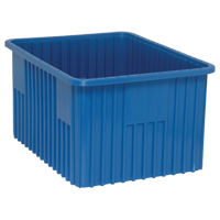 Contenants Divider Box, Plastique, 22,5" la x 17,5" p x 12" h, Bleu Rideout Tool & Machine Inc.
