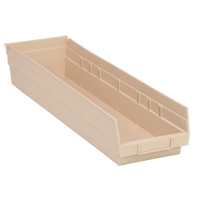 Bac pour &eacute;tag&egrave;re &eacute;conomique, 6-5/8" la, 4" h x 23-5/8" p, Ivoire Rideout Tool & Machine Inc.