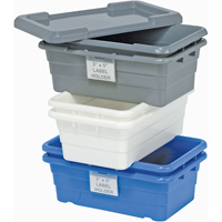 Bacs empilables en crois&eacute;, 16" la x  p x 8,5" h, Blanc Rideout Tool & Machine Inc.