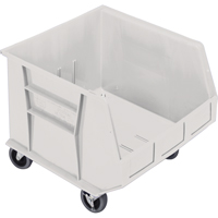 Mobile Bin, 14" H x 16-1/2" W x 18" D, 75 lbs. Capacity, Ivory Rideout Tool & Machine Inc.