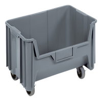 Mobile Giant Stack Container, 12-7/16" H x 19-7/8" W x 15-1/4" D, 250 lbs. Capacity, Grey Rideout Tool & Machine Inc.