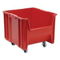 Mobile Giant Stack Container, 12-1/2" H x 16-1/2" W x 17-1/2" D, 250 lbs. Capacity, Red Rideout Tool & Machine Inc.