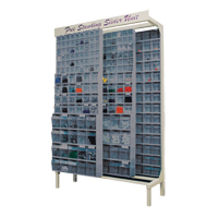 Free-Standing Tip-Out Bins Slider System, 48" W x 18" D x 77" H, 112 Drawers Rideout Tool & Machine Inc.