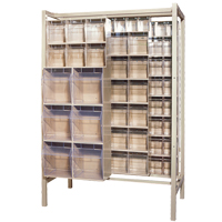 Free-Standing Tip-Out Bins Slider System, 51-1/4" W x 26" D x 77" H, 101 Drawers Rideout Tool & Machine Inc.