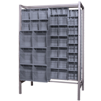 Free-Standing Tip-Out Bins Slider System, 51-1/4" W x 26" D x 77" H, 101 Drawers Rideout Tool & Machine Inc.