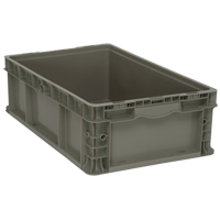 Contenant pliable et empilable, 15" la x 24" p x 7,5" h, Gris Rideout Tool & Machine Inc.