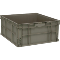 Contenant empilable, 22,5" la x 22,5" p x 11" h, Gris Rideout Tool & Machine Inc.