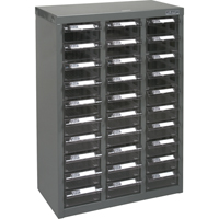 KPC-700 Parts Cabinet, Galvanized Steel, 30 Drawers, 17-1/2" x 8-7/10" x 25-3/10", Grey CF319 | Rideout Tool & Machine Inc.