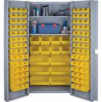Deep Door Combination Cabinets, 38" W x 24" D x 72" H, Grey CF354 | Rideout Tool & Machine Inc.