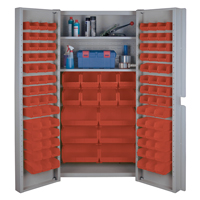Deep Door Combination Cabinets, 38" W x 24" D x 72" H, Grey CF356 | Rideout Tool & Machine Inc.