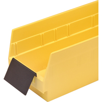 Bacs de rangement pour tablettes - Porte-&eacute;tiquettes de forme allong&eacute;e Rideout Tool & Machine Inc.