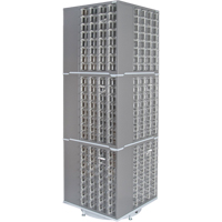 Heavy-Duty Industrial Carousel Drawer Cabinet, Steel, 384 Drawers, 27" W x 27" D x 80" H, Grey CF407 | Rideout Tool & Machine Inc.