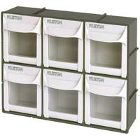 Heavy-Duty Tilt Bin, 11-3/4" W x 3-1/2" D x 9-3/4" H, 6 Drawers Rideout Tool & Machine Inc.