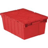 Flipak&reg; Polyethylene Plastic (PE) Distribution Containers, 21.9" x 15.2" x 9.3", Red Rideout Tool & Machine Inc.