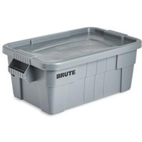 Bac de stockage Brute avec couvercle, 27,88” p x 16,5” la x 10,7" h, Capacit&eacute; 112 lb, Gris Rideout Tool & Machine Inc.