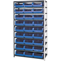 Shelving Unit with Stacking Bins, Steel, Magnum Bin, 650 lbs. Capacity, 42" W x 76" H Rideout Tool & Machine Inc.