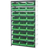 Shelving Unit with Stacking Bins, Steel, Magnum Bin, 650 lbs. Capacity, 42" W x 76" H Rideout Tool & Machine Inc.