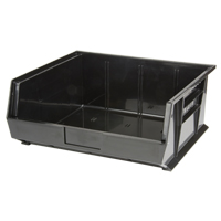 Stack & Hang Bin, 16-1/2" W x 7" H x 14-3/4" D, Black Rideout Tool & Machine Inc.