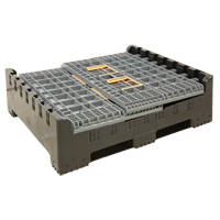 Contenant de vrac pliable, 47,2" lo x 39,4" la x 39,4" h, Gris Rideout Tool & Machine Inc.